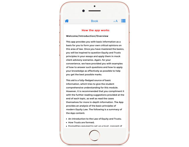 Iphone App for Equity Law Informations